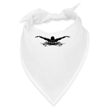 Schwimmen Schwimmer schwimmen - Bandana - Weiß - Vorne