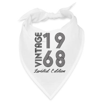 Vintage 1968 Vintage Geburtstag Retro Vintage - Bandana - Weiß - Vorne