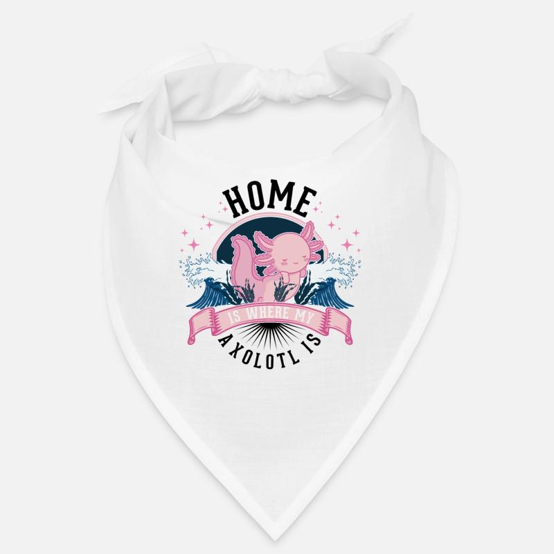 La maison est l’endroit où mon axolotl est la salamandre à queue Bandana