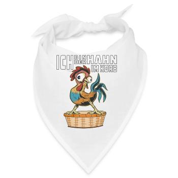 ICH BIN DER HAHN IM KORB - Bandana - Weiß - Vorne