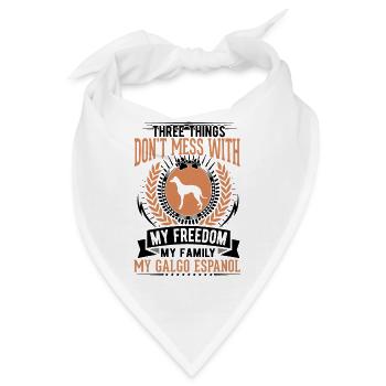 Galgo Espanol Spanischer Windhund Galgo - Bandana - Weiß - Vorne