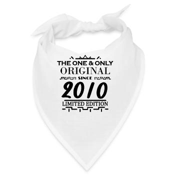 2010 - Baujahr 2010 - Jahrgang 2010 - Bandana - Weiß - Vorne