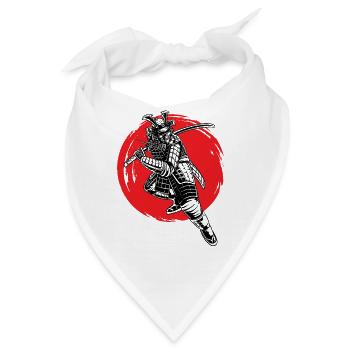 Samurai Japanischer Krieger Bushido - Bandana - Weiß - Vorne
