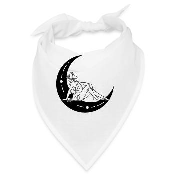 Mondgöttin Wicca Heidnisch Nordische Mythologie - Bandana - Weiß - Vorne