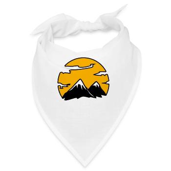 Berg Berge Berggipfel Gipfel - Bandana - Weiß - Vorne