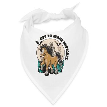 Skelett Reitpferd Fehler Reiten - Bandana - Weiß - Vorne