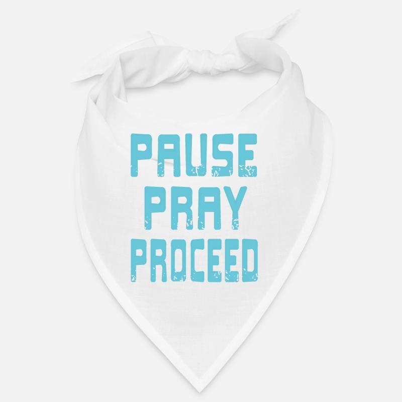 Pause Priez Procéder Conceptions sobres rétro Bandana