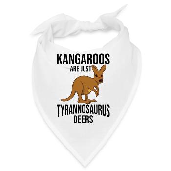 Lustige Kängurus sind nur Tyrannosaurus-Hirsche - Bandana - Weiß - Vorne
