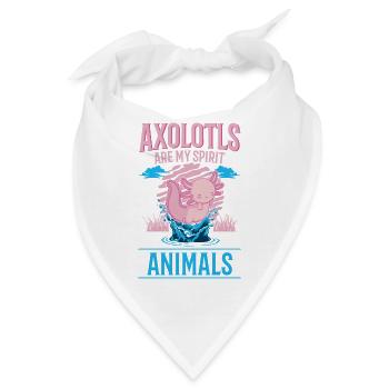 Axolotl Spirit Animal Schwanzlurch - Bandana - Weiß - Vorne