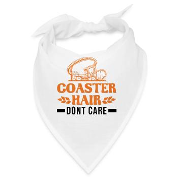 Coaster Hair Dont care Achterbahnfahrt Achterbahn - Bandana - Weiß - Vorne