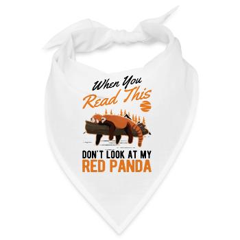 Roter Panda Geschenk Katzenbär Red Panda - Bandana - Weiß - Vorne