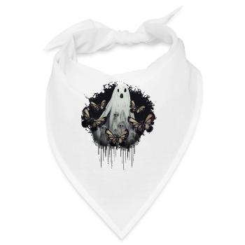Gruselig Schaurig Unheimlich Frau Halloween - Bandana - Weiß - Vorne
