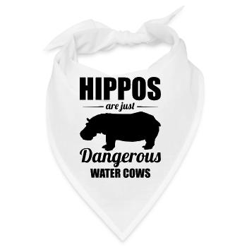 Lustiges Nilpferd Nilpferd - Bandana - Weiß - Vorne