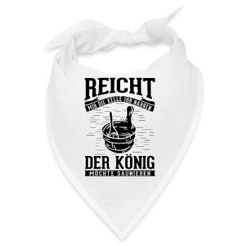 Sauna König Saunieren Saunagänger - Bandana - Weiß - Vorne