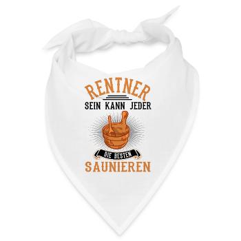 Sauna Opa Saunieren Saunamesiter Saunagänger - Bandana - Weiß - Vorne