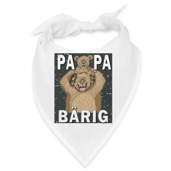 BÄR PAPA KIND PAPA BÄRIG - Bandana - Weiß - Vorne