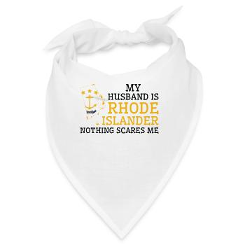 Nichts macht mir Angst Rhode Islander Ehemann - Bandana - Weiß - Vorne