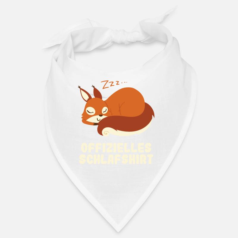Eichhörnchen Sleep Lustige Geschenke - Bandana - Weiß