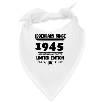 1945 - Jahrgang 1945 - Baujahr 1945 - Bandana - Weiß - Vorne