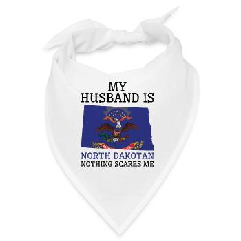 Nichts macht mir Angst North Dakotan Husband - Bandana - Weiß - Vorne