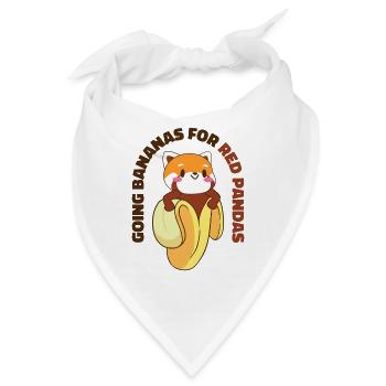 Niedliches Tier Roter Panda Banane Obst Wildlife - Bandana - Weiß - Vorne