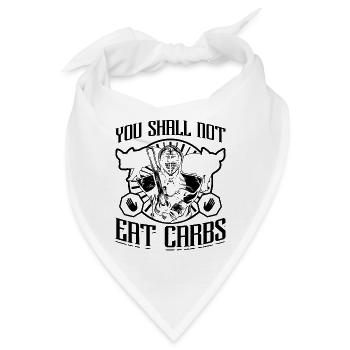 You Shall Not Eat Healthy LIfestyle Low Carb Lover - Bandana - Weiß - Vorne
