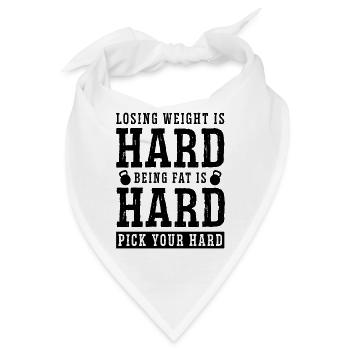 Losing Weight Is Hard Zero Carbs Low Carb Lover - Bandana - Weiß - Vorne