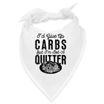 I'd Give Up Carbs Healthy Living Low Carb Lover - Bandana - Weiß - Vorne
