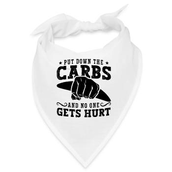 Put Down The Carbs Healthy Living Low Carb Lover - Bandana - Weiß - Vorne