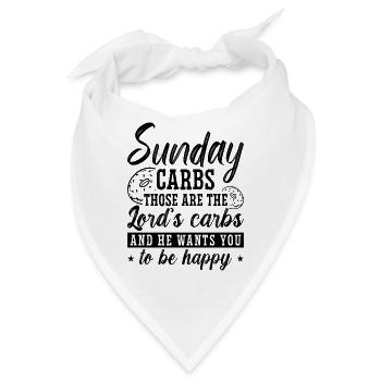Sunday Carbs Those Are Healthy Food Low Carb Lover - Bandana - Weiß - Vorne