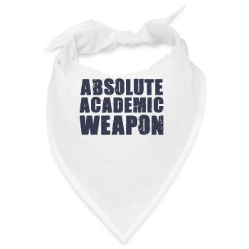 Studenten Absolute Academic Weapon - Bandana - Weiß - Vorne