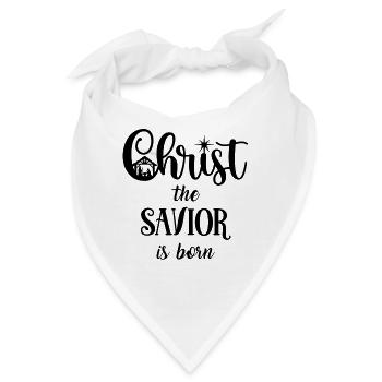 Christus, der Erretter, wird in Schwarz geboren - Bandana - Weiß - Vorne