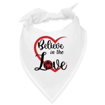 Glaube an die Liebe - Bandana - Weiß - Vorne