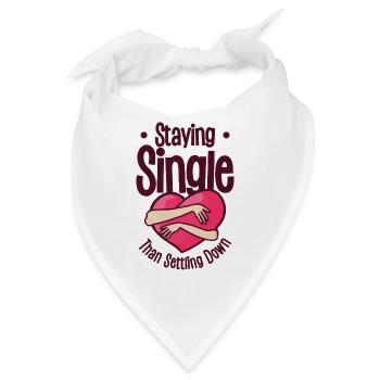 Single Vintage Fan Single Zitate Retro Single - Bandana - Weiß - Vorne