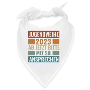 Jugendweihe 2023 Ab Jetzt Mit Sie Ansprechen - Bandana - Weiß - Vorne