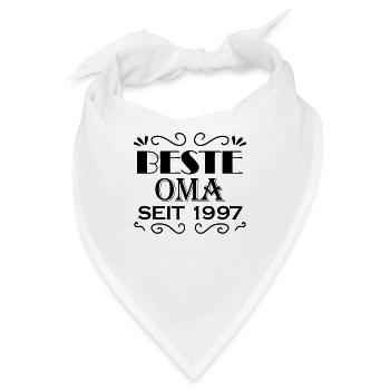 Beste Oma seit 1997 - Geschenk für die beste Oma - Bandana - Weiß - Vorne