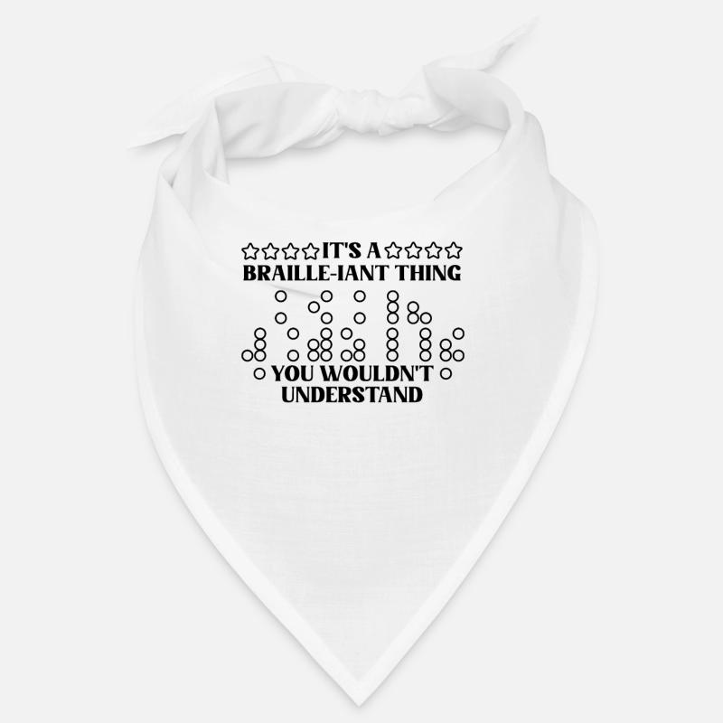 Conscience de la cécité aveugle en braille Bandana