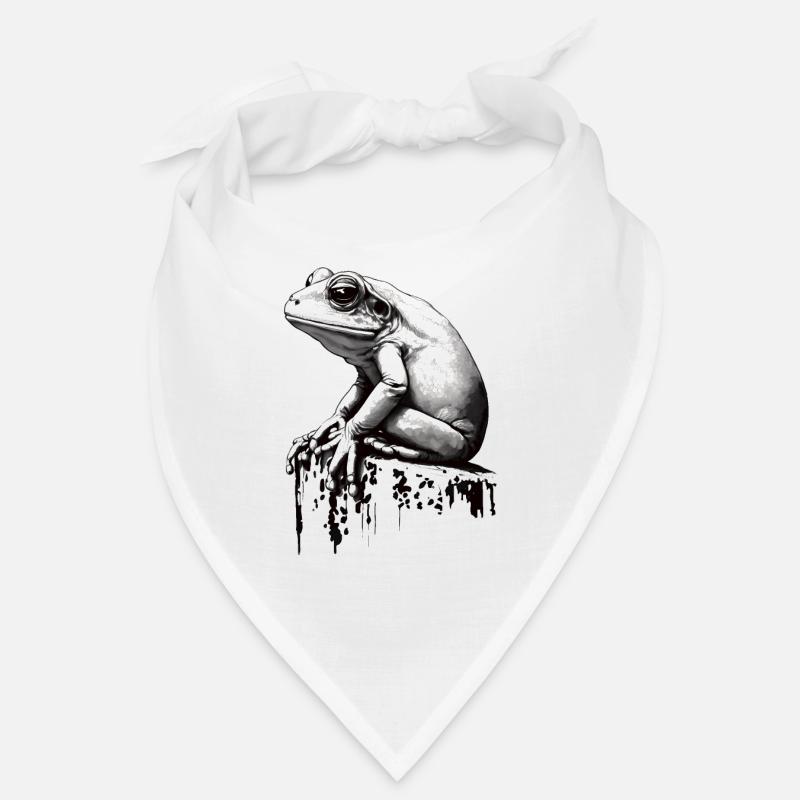 Frog Stencil Design Art Bandana