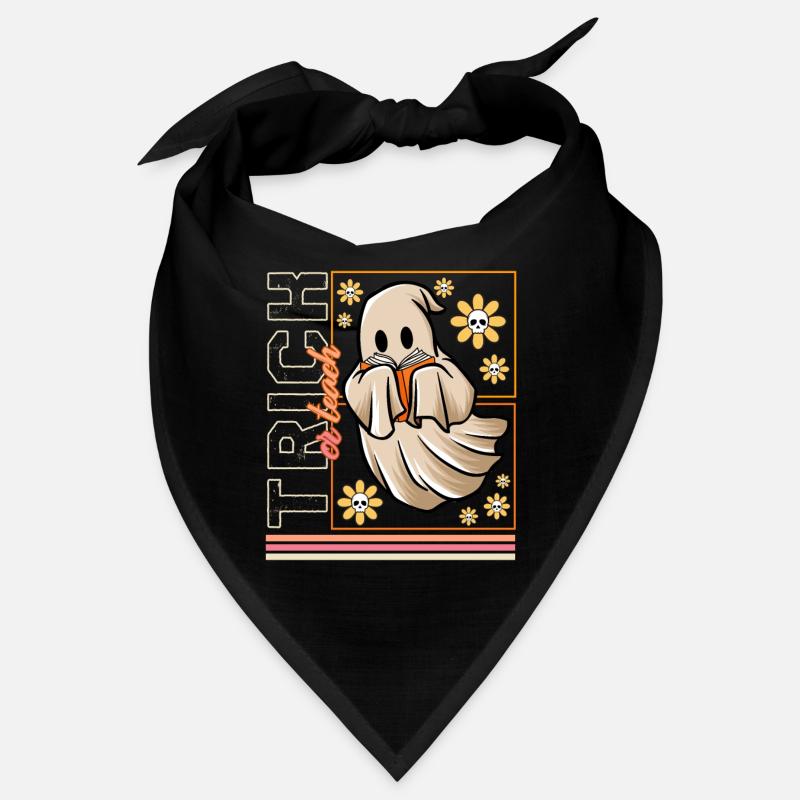 Halloween Lehrer Shirt, Trick Or Teach Ghost Bandana