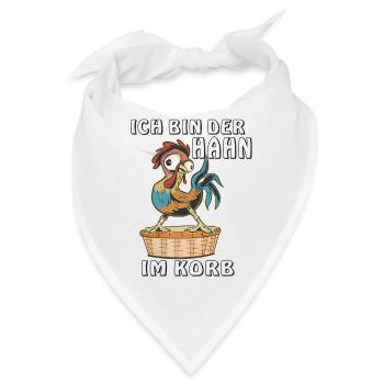 ICH BIN DER HAHN IM KORB - Bandana - Weiß - Vorne