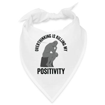 Overthinking Schädel Statue Kunstliebhaber - Bandana - Weiß - Vorne