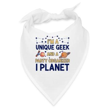 Wissenschaft Thema Geburtstagsfeier Astronomie - Bandana - Weiß - Vorne