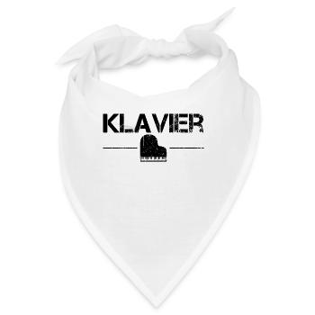 Klavier - Bandana - Weiß - Vorne