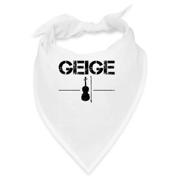 Geige - Bandana - Weiß - Vorne
