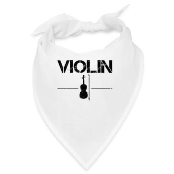 Geige - Bandana - Weiß - Vorne