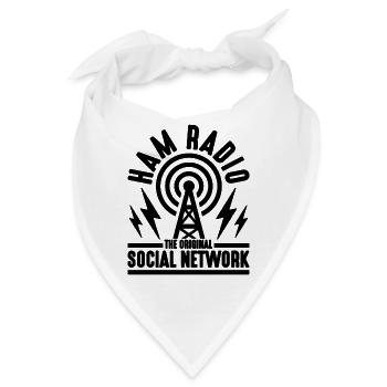 Ham Radio The Original Social Frequency Operator - Bandana - Weiß - Vorne