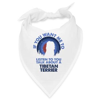 Sprechen Sie Über Den Tibetischen Hund Terrier - Bandana - Weiß - Vorne