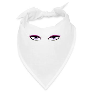 Augen - Bandana - Weiß - Vorne