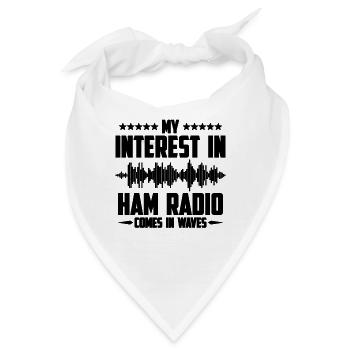 My Interest In Ham Frequency Ham Radio Operator - Bandana - Weiß - Vorne