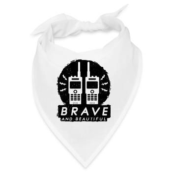 Brave And Beautiful Frequency Ham Radio Operator - Bandana - Weiß - Vorne